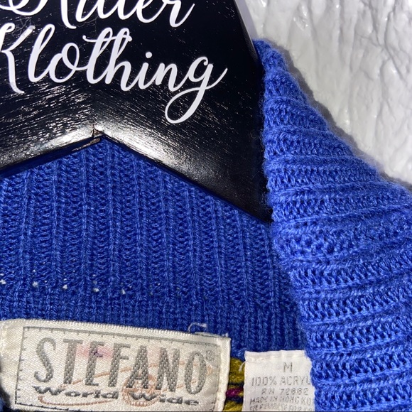 Vintage 90’s Patterned Turtle Neck Sweater Top - Picture 5 of 5